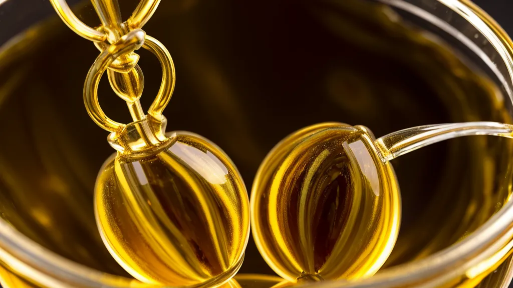 Aceite de jojoba dorado cayendo de un cuentagotas para la receta de desmaquillante.