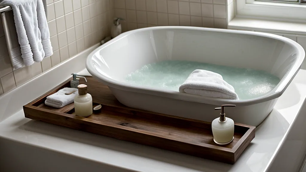 Ambiente de baño relajante con sales caseras listas para usar.