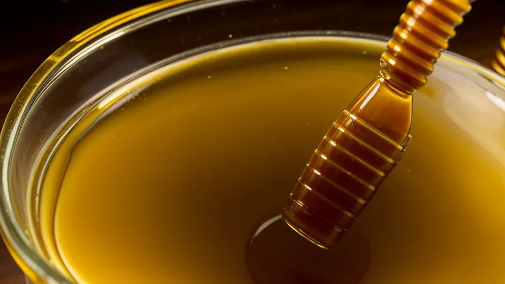 Textura densa y viscosa de la vitamina E pura en una pipeta