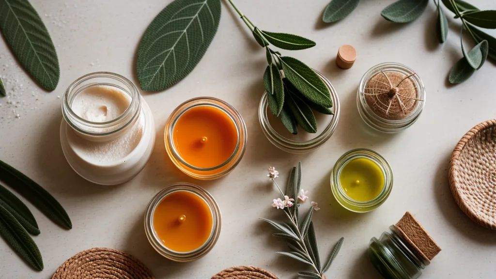 Aceite de rosa mosqueta e hidrolato de azahar sobre una encimera de madera