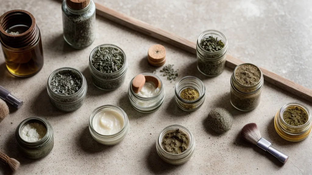 Ingredientes locales como romero y aceite de oliva para cosmética natural