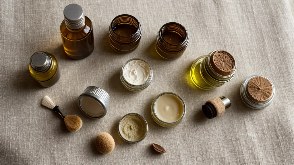 Puesto de mercadillo con perfumes sólidos artesanales en latas de aluminio
